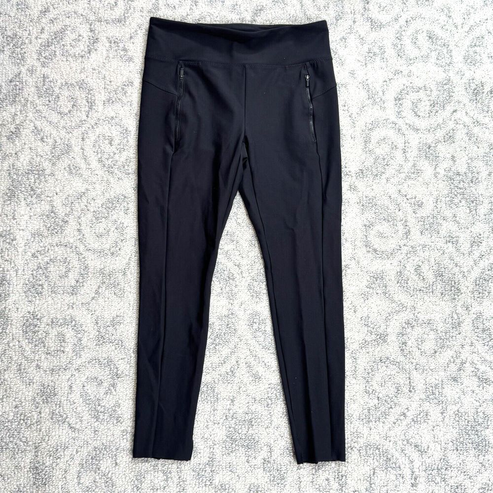 Athleta Women Size M Gray Black Thick Compression Workout Running Yoga‎ Legging